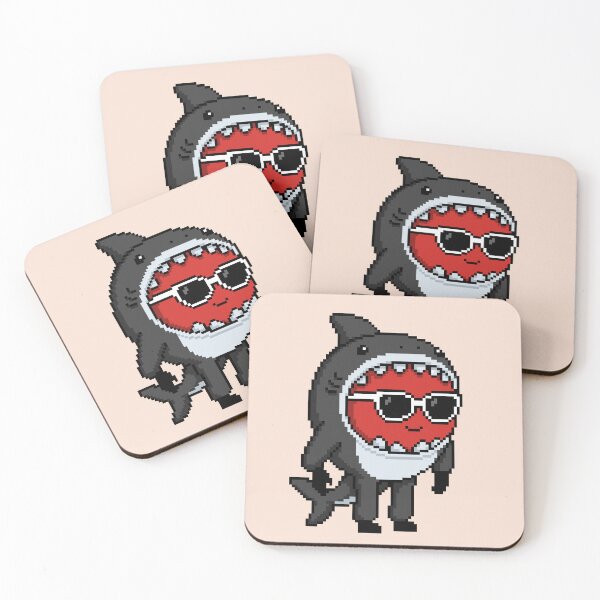 Item preview, Apple Pixel in a Shark Costume (BK) designed and sold by White Rim Mates.