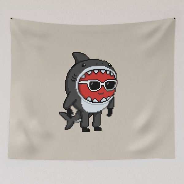 Item preview, Apple Pixel in a Shark Costume (BK) designed and sold by White Rim Mates.