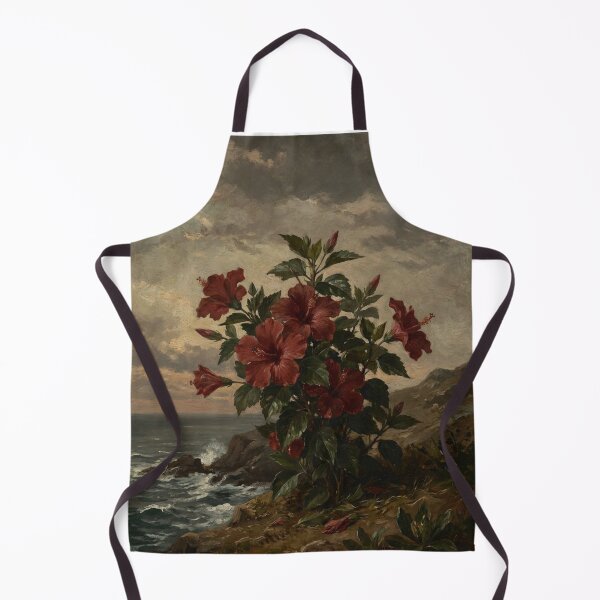 Item preview, Tropical Red Hibiscus Flower Painting in Winslow Homer Realism Style designed and sold by OddlySticky.