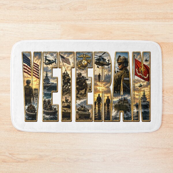 Item preview, VETERAN – Marine Corps Tribute Military designed and sold by Dad Duty Designs.