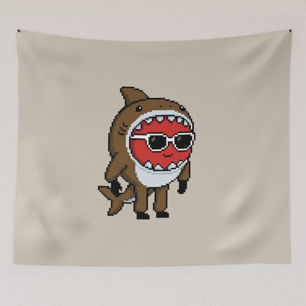 Item preview, Apple Pixel in a Shark Costume (BR) designed and sold by White Rim Mates.