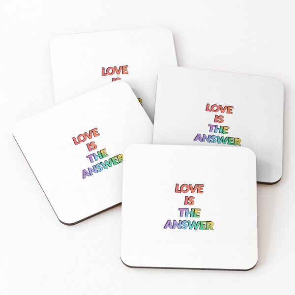 Item preview, Love Is The Answer LGBTQ rainbow gay pride designed and sold by Inspirationmotivation.