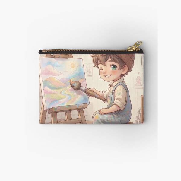 Item preview, Cute Boy Creating Pastel Landscape Art Studio Decor designed and sold by Azurart2.