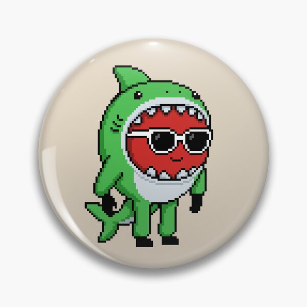 Item preview, Apple Pixel in a Shark Costume (GN) designed and sold by White Rim Mates.