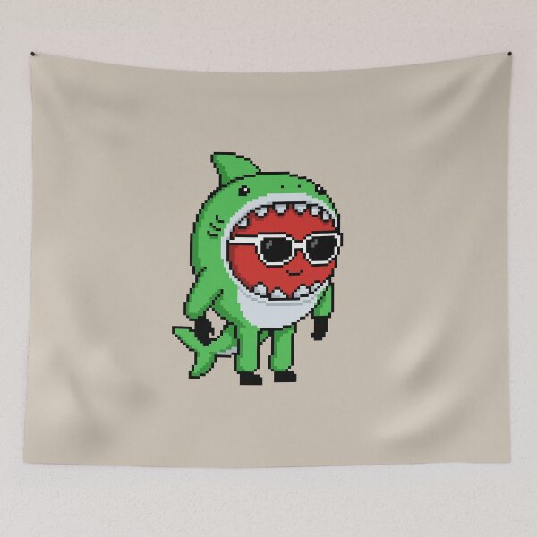Item preview, Apple Pixel in a Shark Costume (GN) designed and sold by White Rim Mates.