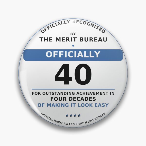 Item preview, 40th Birthday Gift | Officially 40 Funny Milestone Birthday Award designed and sold by TheMeritBureau.