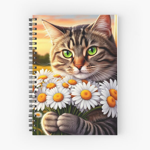 Item preview, Cat and flowers designed and sold by ANVivid.