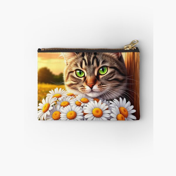 Item preview, Cat and flowers designed and sold by ANVivid.