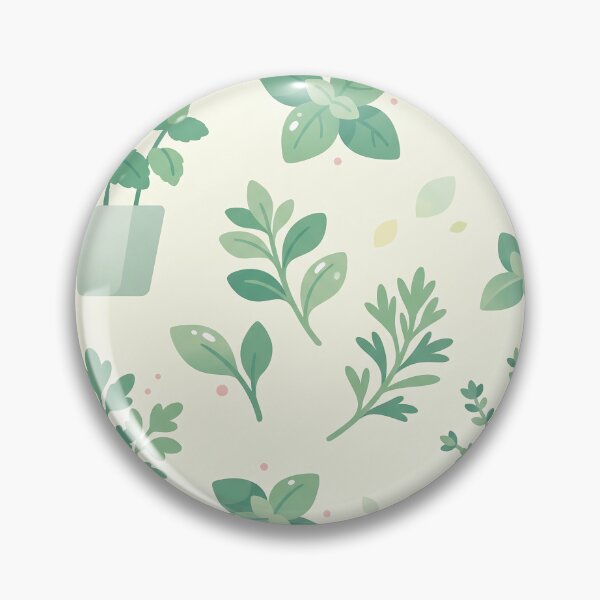 Item preview, Cute Pastel Green Potted Herbs and Leaves designed and sold by Neural Dream.