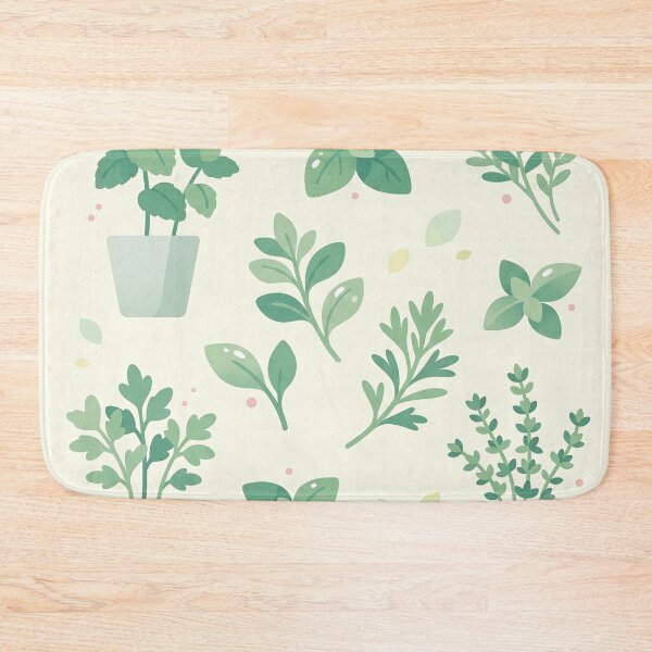 Item preview, Cute Pastel Green Potted Herbs and Leaves designed and sold by Neural Dream.