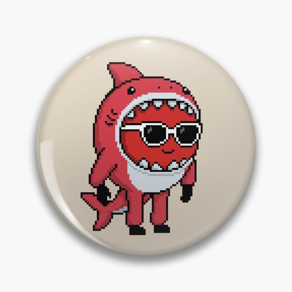 Item preview, Apple Pixel in a Shark Costume (RD) designed and sold by White Rim Mates.