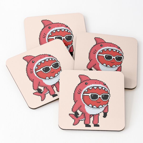 Item preview, Apple Pixel in a Shark Costume (RD) designed and sold by White Rim Mates.