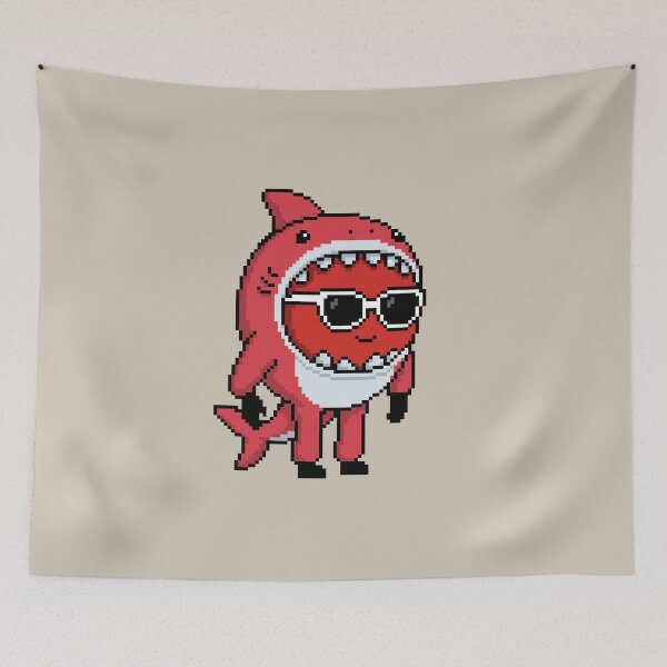 Item preview, Apple Pixel in a Shark Costume (RD) designed and sold by White Rim Mates.