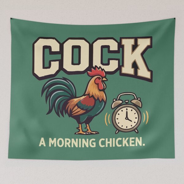Item preview, Funny Cock A Morning Chicken Rooster Alarm Clock Joke designed and sold by Amir Faysal.