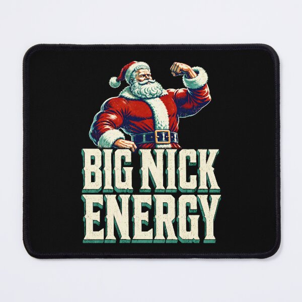 Item preview, Big Nick Energy Muscular Santa Christmas Humor designed and sold by Victor Shadehorn.