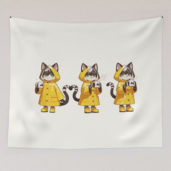 Item preview, Cozy Rainy Day Cats designed and sold by BLUESKY11a.