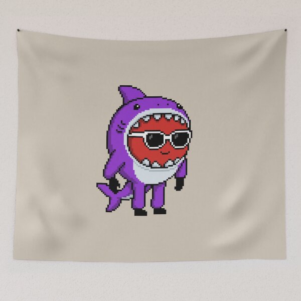 Item preview, Apple Pixel in a Shark Costume (PP) designed and sold by White Rim Mates.