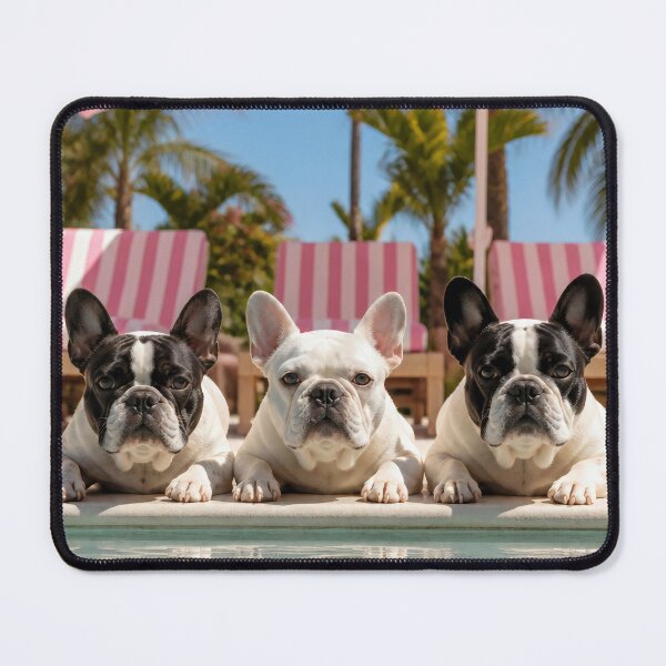 Item preview, French Bulldog Wall Art For Pool House Decor Funny Resort Dog Print Luxury Vacation Home Artwork Coastal Summer Poster Beach Gift Idea designed and sold by Kzara Visual.