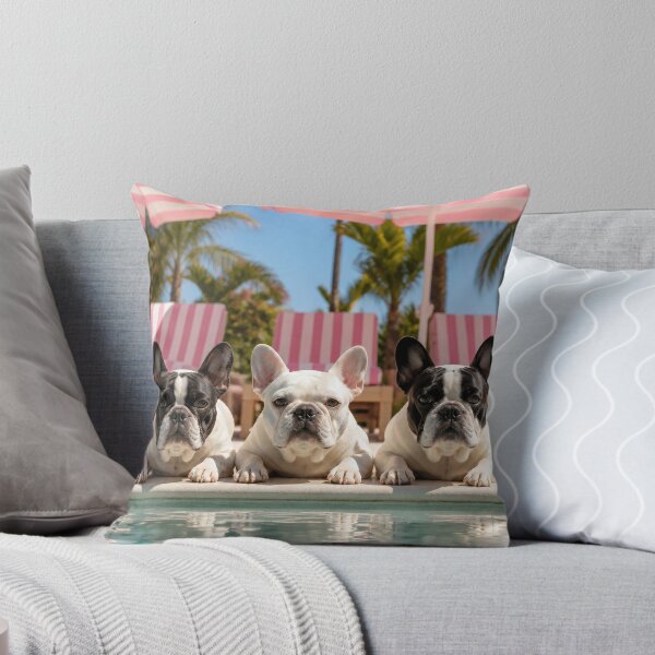 Item preview, French Bulldog Wall Art For Pool House Decor Funny Resort Dog Print Luxury Vacation Home Artwork Coastal Summer Poster Beach Gift Idea designed and sold by Kzara Visual.