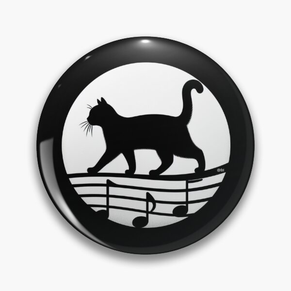 Item preview, Cat on the Music Staff | Black Cat Melody designed and sold by lbl-shop.
