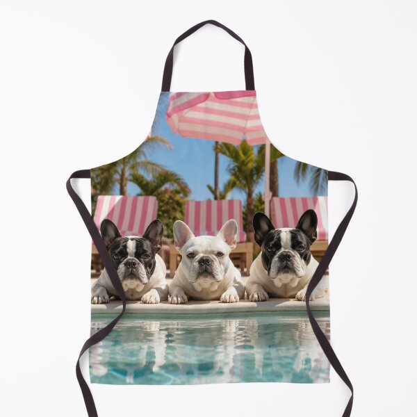 Item preview, French Bulldog Wall Art For Pool House Decor Funny Resort Dog Print Luxury Vacation Home Artwork Coastal Summer Poster Beach Gift Idea designed and sold by Kzara Visual.