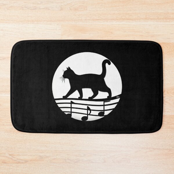 Item preview, Cat on the Music Staff | Black Cat Melody designed and sold by lbl-shop.