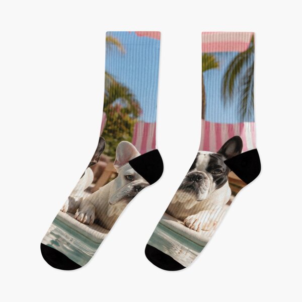 Item preview, French Bulldog Wall Art For Pool House Decor Funny Resort Dog Print Luxury Vacation Home Artwork Coastal Summer Poster Beach Gift Idea designed and sold by Kzara Visual.