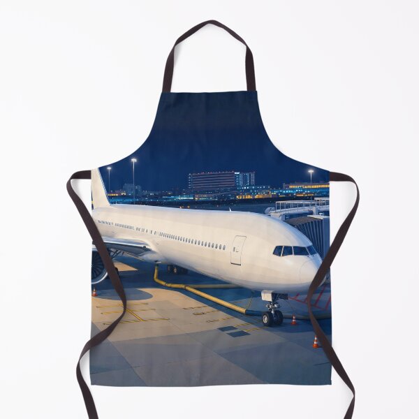 Item preview, Night Airport Gate with Generic Commercial Passenger Airplane Illustration designed and sold by EMaviation_.