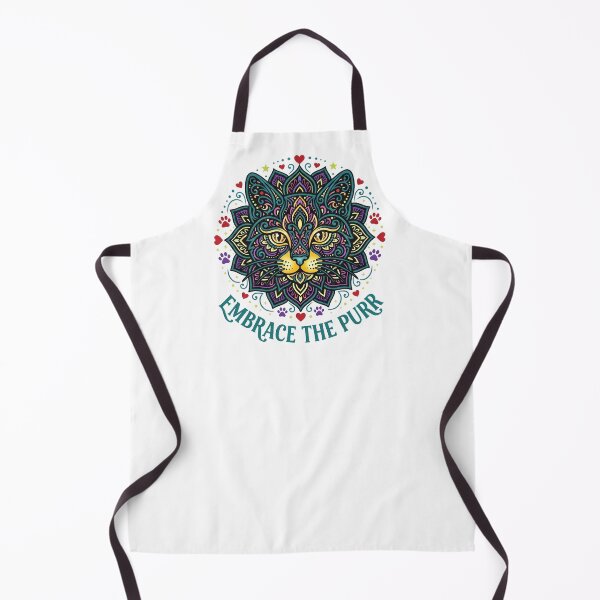 Item preview, Mandala Cat Face Embrace the Purr Zen Kitty designed and sold by JumpJammiesTees.