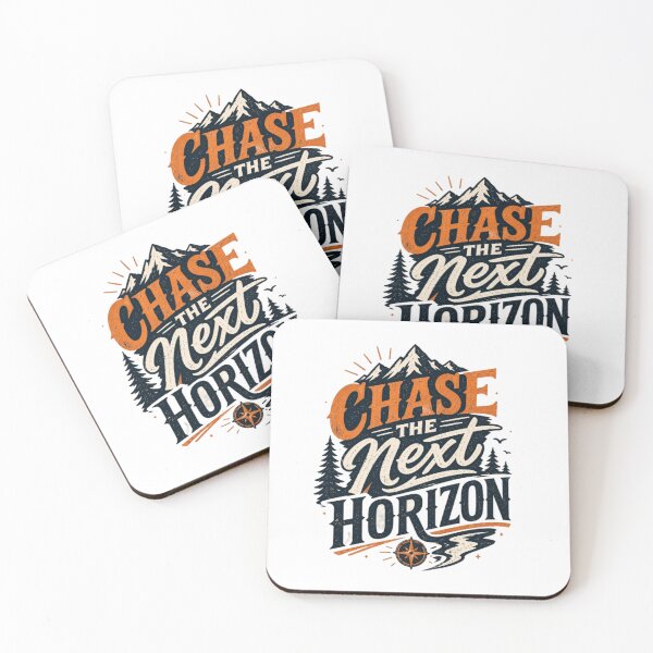 Item preview, Chase the Next Horizon – Vintage Adventure Mountain Typography T-Shirt designed and sold by D.Shop.