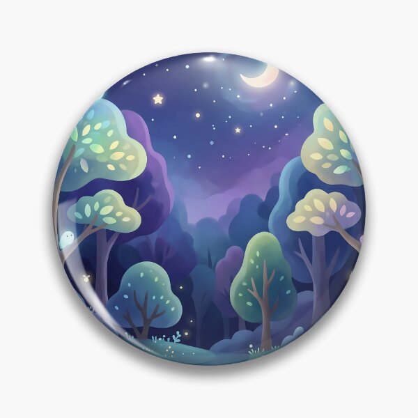 Item preview, Magical Night Forest and Glowing Pastel Trees designed and sold by Neural Dream.
