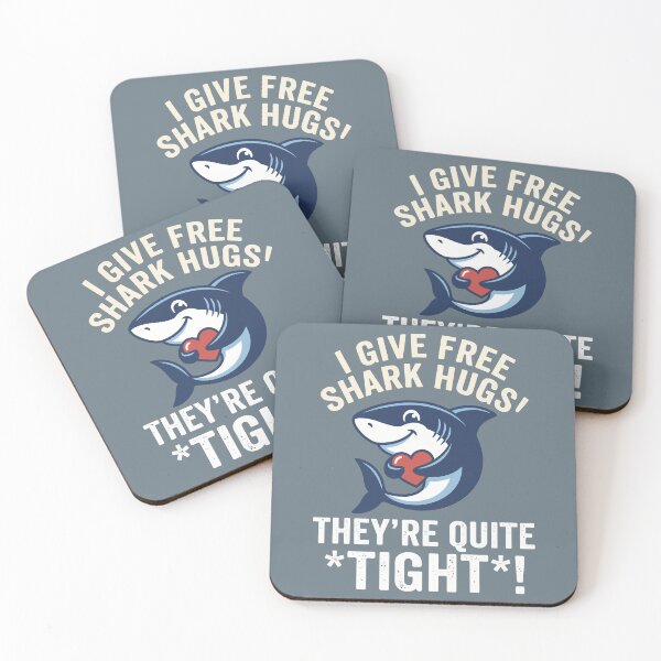 Item preview, Funny Shark Hugs Tight Hug Ocean Predator Marine Humor designed and sold by Amir Faysal.