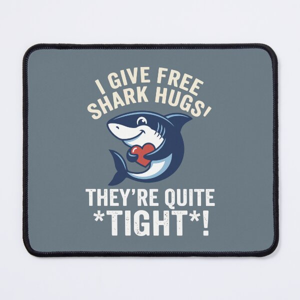 Item preview, Funny Shark Hugs Tight Hug Ocean Predator Marine Humor designed and sold by Amir Faysal.