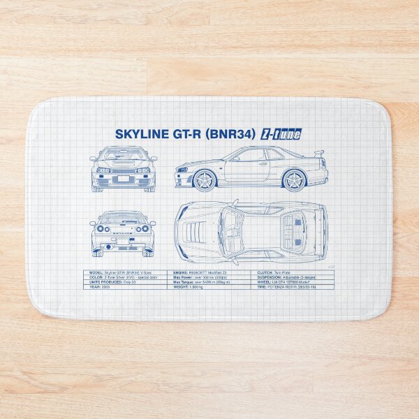 Item preview, Blueprint - Skyline GT-R (R34) Z-Tune (White Version) designed and sold by m-arts.