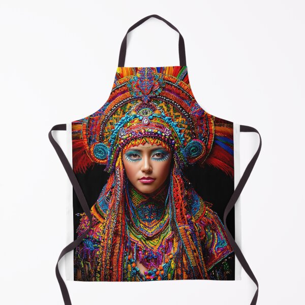 Item preview, Vibrant Cultural Portrait with Feathered Headdress designed and sold by Artessie.