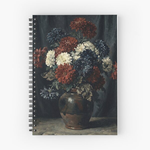Item preview, Elegant Chrysanthemum Flower Still Life Painting Courbet Realism designed and sold by OddlySticky.