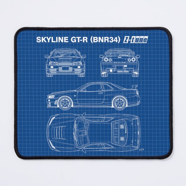 Item preview, Blueprint - Skyline GT-R (R34) Z-Tune (Blue Version) designed and sold by m-arts.