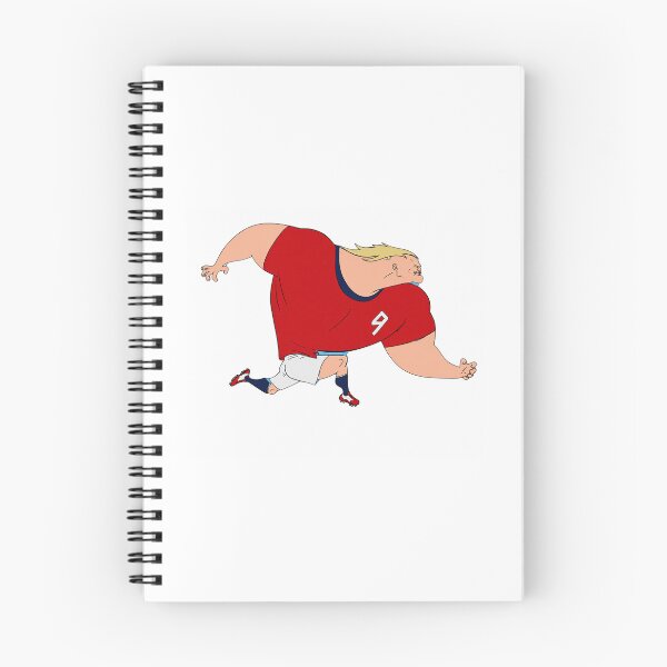 Item preview, Haaland Funny Number Nine Footballer Sprinting Cartoon designed and sold by AntonioJ8.