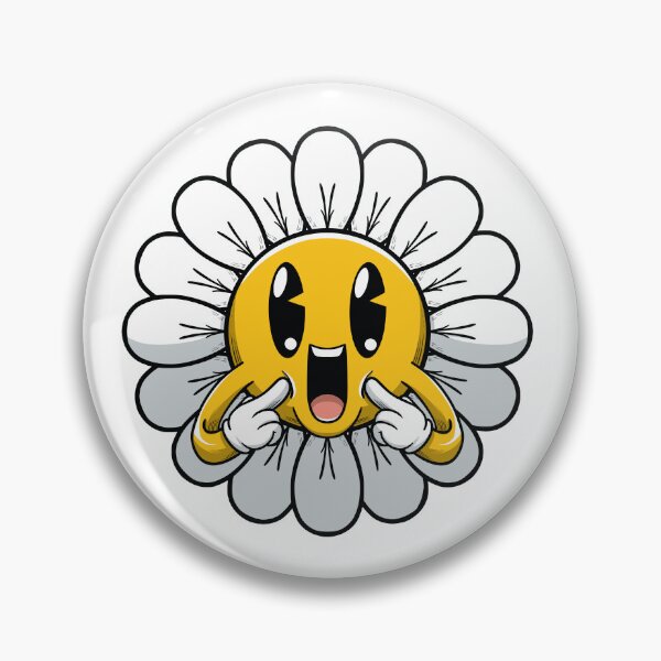 Item preview, Happy Daisy Flower Making a Funny Face designed and sold by ndesigne.