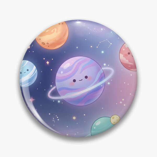 Item preview, Cute Planets in Pastel Galaxy designed and sold by Neural Dream.