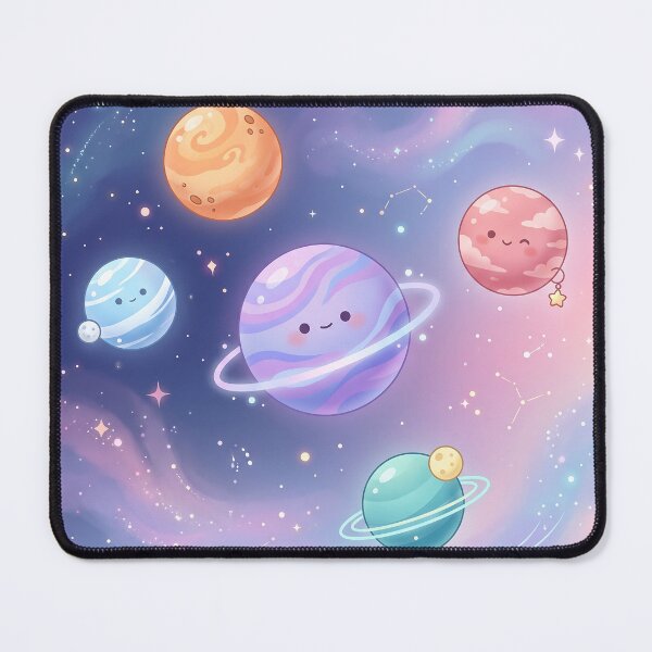Item preview, Cute Planets in Pastel Galaxy designed and sold by Neural Dream.