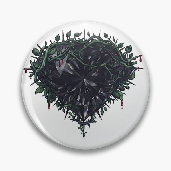 Item preview, Bleeding Black Crystal Heart Thorn Art designed and sold by Zacushi.