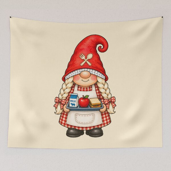 Item preview, Lunch Lady Gnome Serving School Lunch designed and sold by Victor Shadehorn.