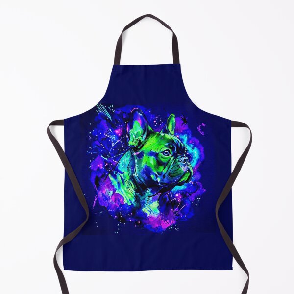 Item preview, Colorful Glow Dog Art with Futuristic Cyberpunk Style Neon French Bulldog Portrait designed and sold by shallia.