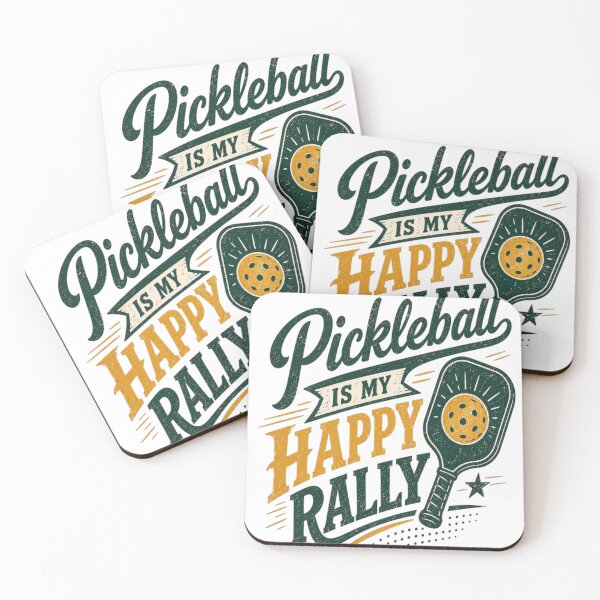 Item preview, Pickleball Is My Happy Rally | Vintage Pickleball Typography Shirt designed and sold by D.Shop.