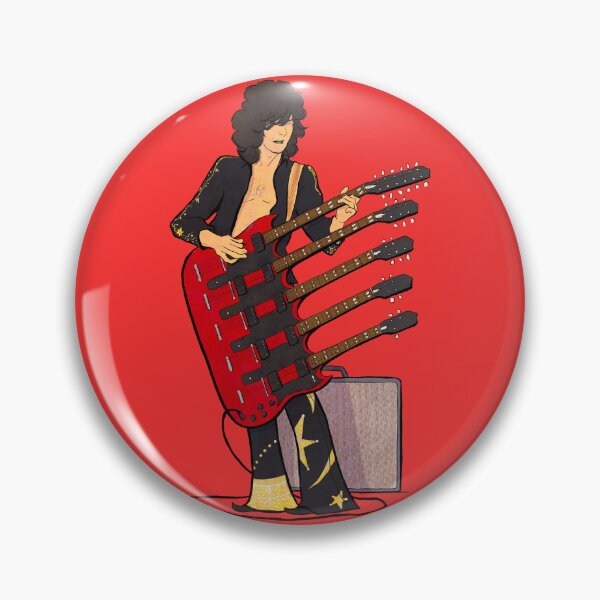 Item preview, Jimmy Page Cartoon Illustration Led Zeppelin Guitar Legend designed and sold by The A-Press.