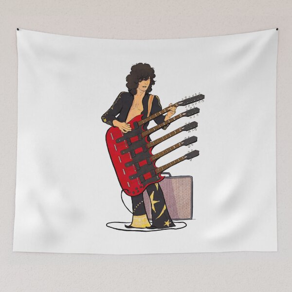 Item preview, Jimmy Page Cartoon Illustration Led Zeppelin Guitar Legend designed and sold by The A-Press.