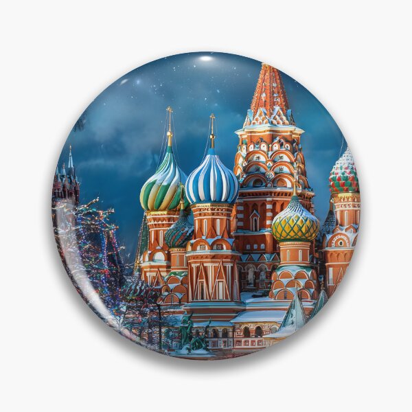 Item preview, St. Basil's Cathedral in Winter Wonderland Scene designed and sold by Artessie.