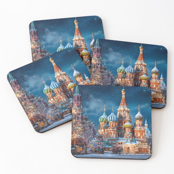 Item preview, St. Basil's Cathedral in Winter Wonderland Scene designed and sold by Artessie.