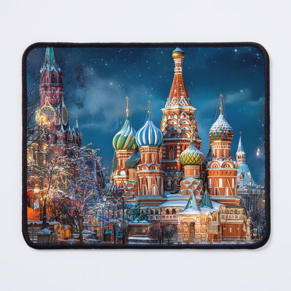 Item preview, St. Basil's Cathedral in Winter Wonderland Scene designed and sold by Artessie.